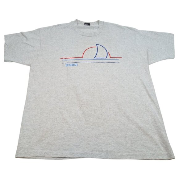 VTG Bemidji Boat Sun Single Stitch USA Made T Shirt Sz XXL Screen Stars 50/50 - Picture 2 of 11